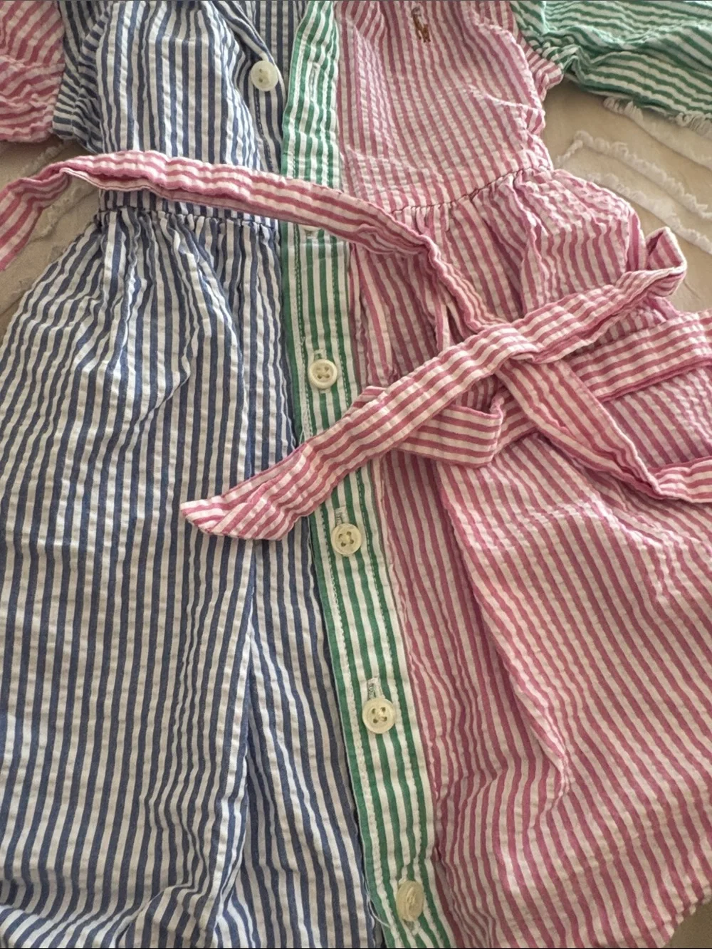 Polo Ralph Lauren Shirt Dress for Girls - Blue, Pink & Green